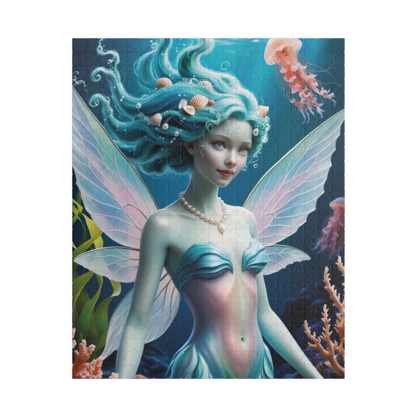 Underwater Serenity Puzzle Mermaid Jigsaw Game for Adults, Gift for Fantasy Sea Lovers, Family Game Night, 110-1014 Piece Mindful Activity 520 pcs (Vertical) Puzzle The Puzzle Chest