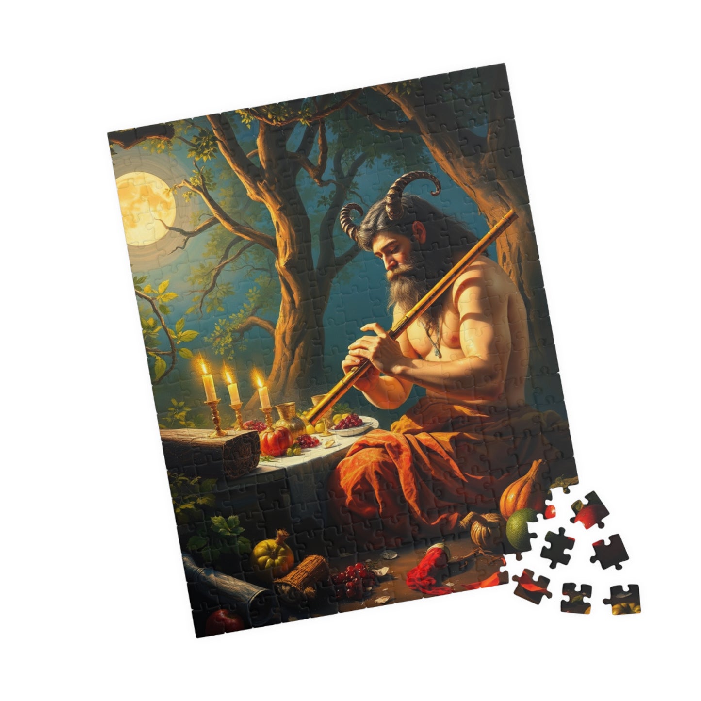 Satyr Feast Artistic Puzzle - Fantasy Mythical Creature Design for Soulful Relaxation, Meditation Gift for Puzzle Lovers, Family Game Night Puzzle The Puzzle Chest