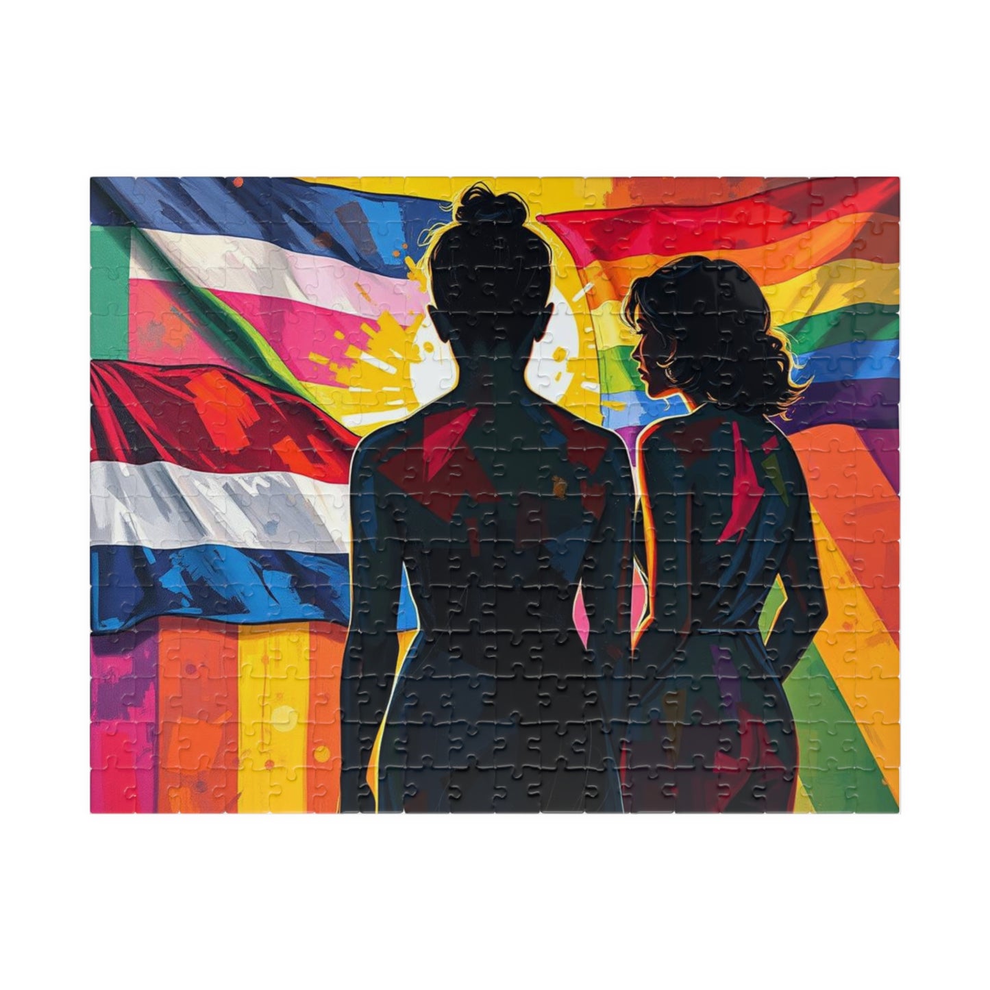 Shine Through Jigsaw Puzzle - A Puzzle of Pride, Pride Flags Puzzle, 110-1014 Piece Jigsaw for Family Fun, LGBTQ+ Gift, Group Activities 252 pcs (Horizontal) Puzzle The Puzzle Chest