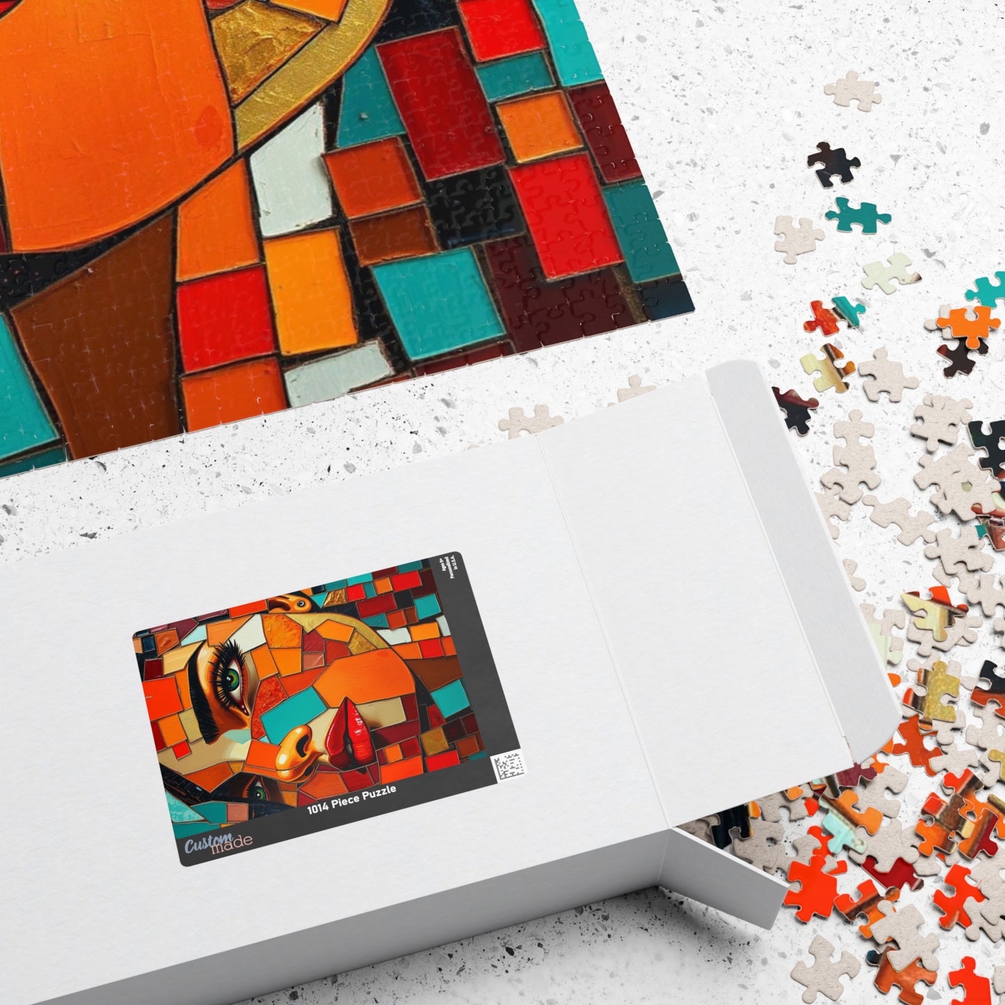 Mosaic Abstract Portrait Jigsaw Puzzle, 110-1014 Pieces Woman with Fragmented Face, Unique Gift for Art Lover, Family Fun, Creative Activity Puzzle The Puzzle Chest