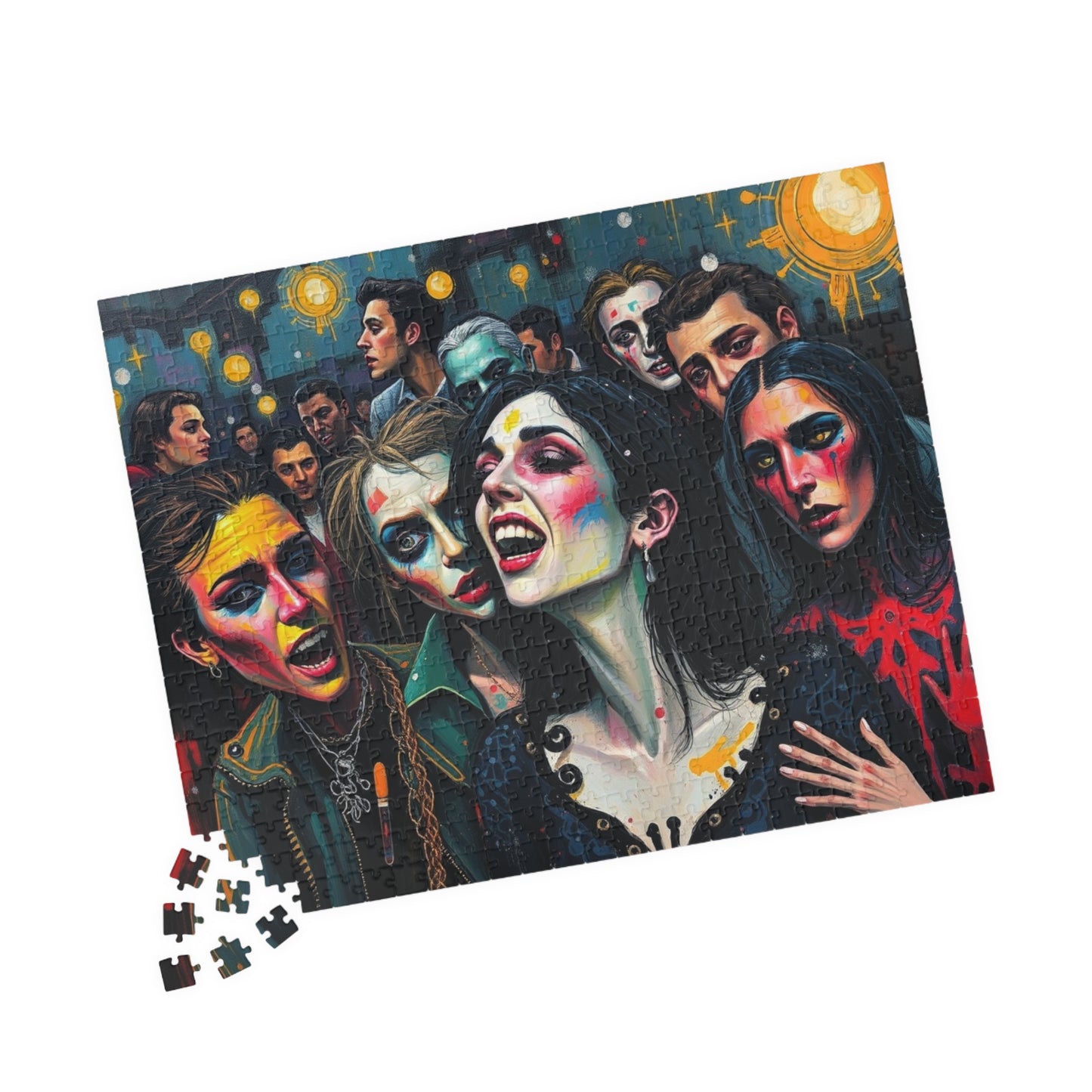 Gothic Party Jigsaw Puzzle, Artistic Puzzle for Adult Entertainment, Ideal for Game Night Solo Fun, Creative Outlet, Gift for Dark Art Lover Puzzle The Puzzle Chest