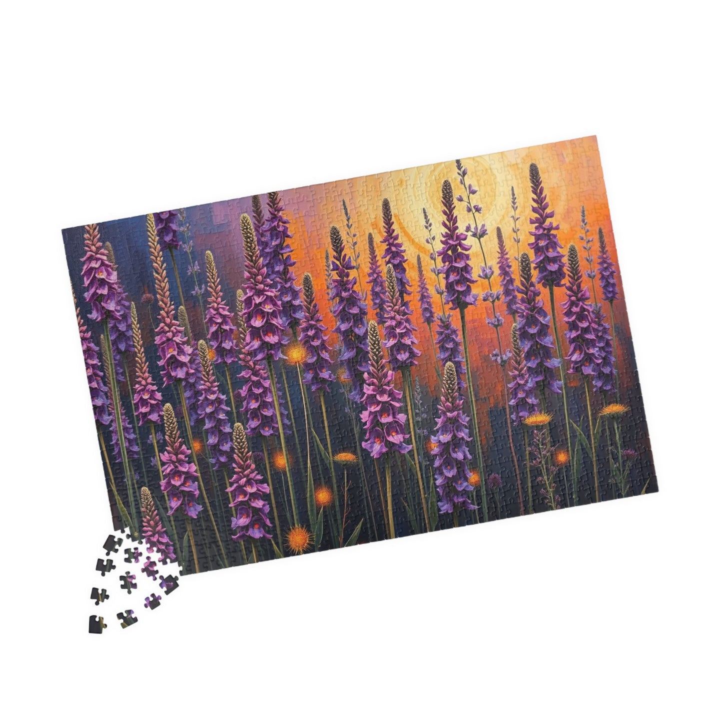 Floral Sunrise Puzzle - Mindful Jigsaw Fun for Garden Lover, Family Game Night or Solo Entertainment, Cozy Evening, Nature Enthusiast Gift Puzzle The Puzzle Chest