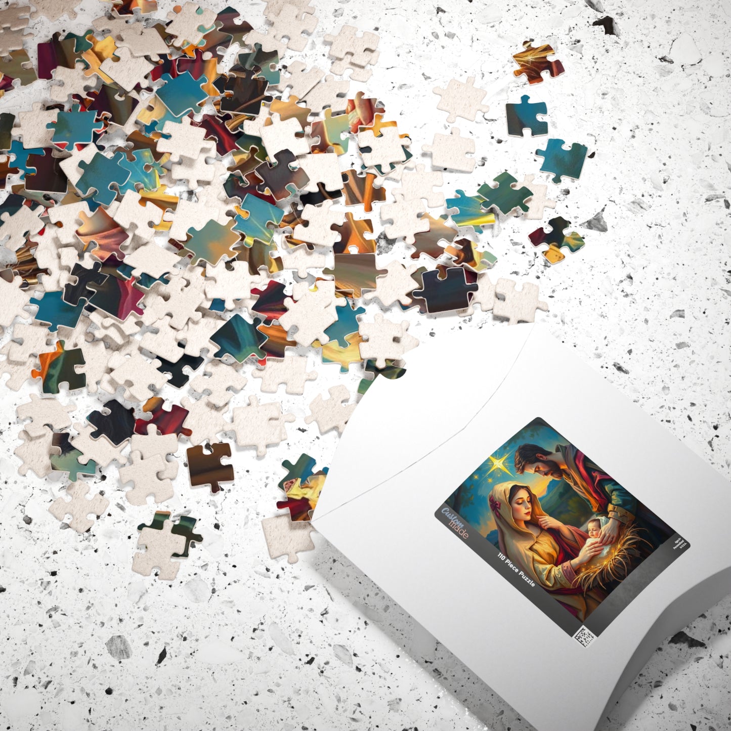 Religious Holiday Jigsaw Puzzle, Nativity Scene Ideal for Christian Family Activity, Christmas Birthday Gift for Friends, Educational Fun Puzzle The Puzzle Chest