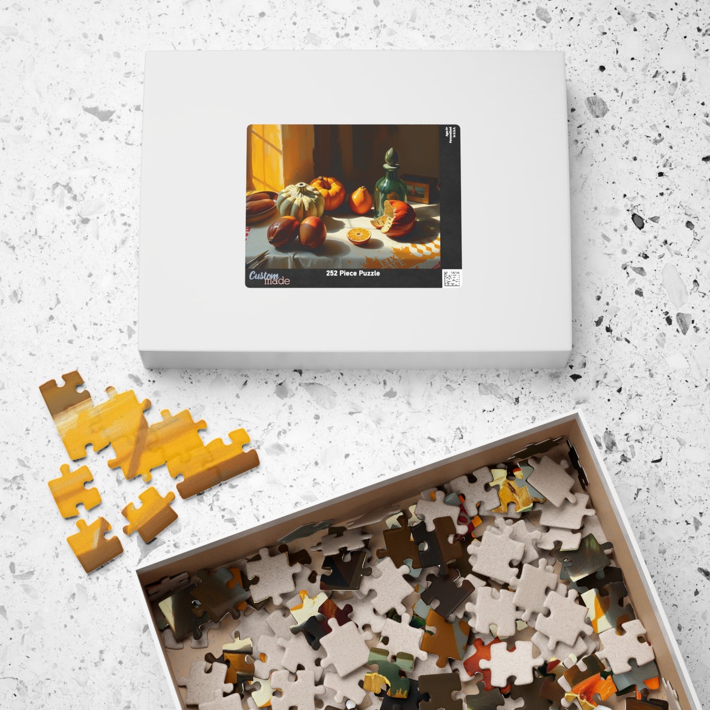 Autumn Still Life Jigsaw Puzzle, Vintage Style Art Design, Cozy Vibes Fun Indoor Activity, Family Game Night, Unique Gift for Puzzle Lovers