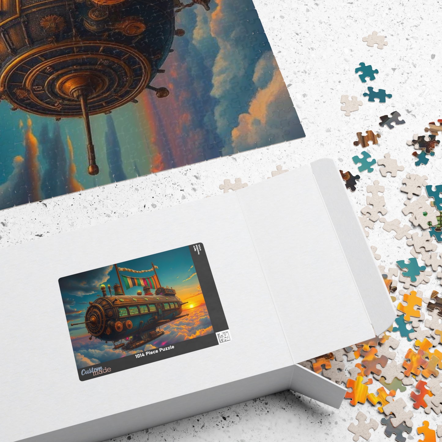Steampunk Airship Puzzle | Fantasy Jigsaw for Adults and Kids, Home Entertainment, Best Gift for Friends, Family Puzzle Night Brain Teaser Puzzle The Puzzle Chest