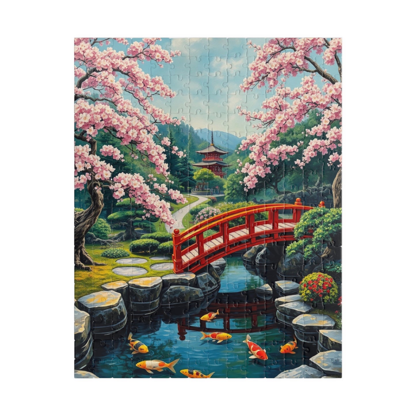 Serene Garden Puzzle, Relaxing Jigsaw for Nature Lovers, Unique Gift for Home, Mindfulness Activity, 1014-piece Puzzle 252 pcs (Vertical) Puzzle The Puzzle Chest