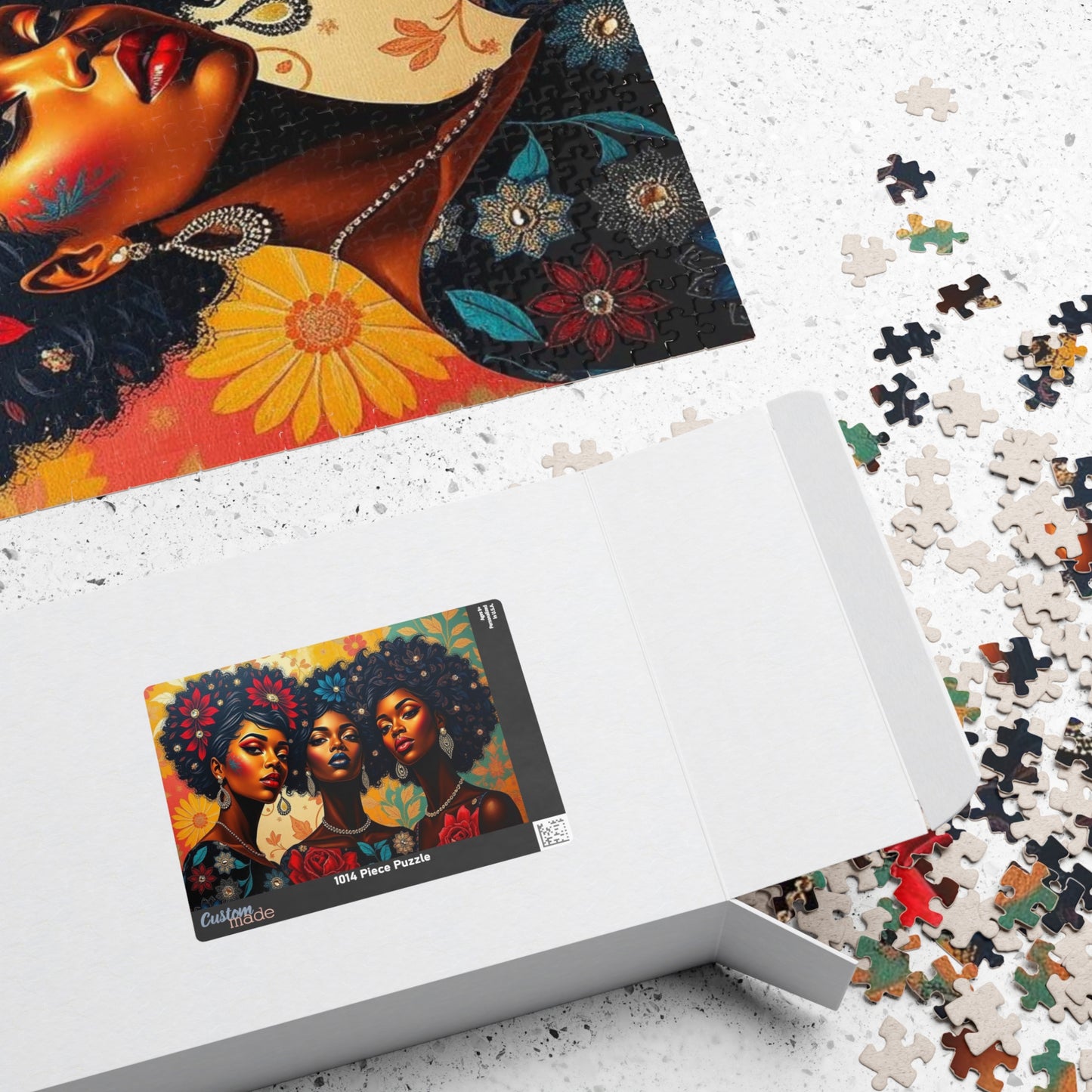 Three Sisters Jigsaw Puzzle, Afrocentric Black Woman Artwork, Cultural Design for Family Fun, Home Entertainment Gift for Puzzle Lover Puzzle The Puzzle Chest
