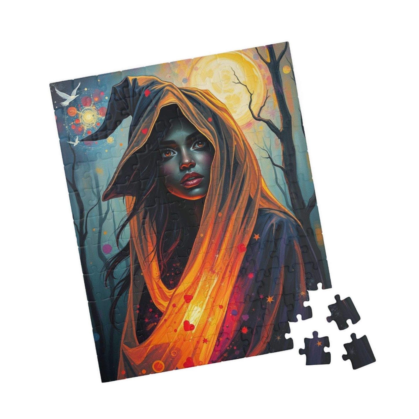 Mystical Witch Puzzle, Enchanting Art Illustration, 110-1014 pieces, Perfect for Gift Giving, Halloween, Cozy Nights, Dark Fantasy Lovers Puzzle The Puzzle Chest