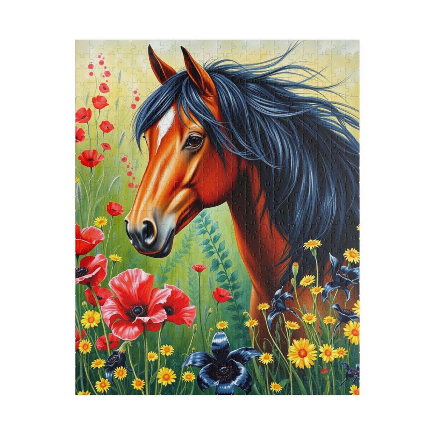 Horse-Themed Puzzle, Colorful Equine Jigsaw Game for Adults and Teens, Friend Gift for Animal Lover, Family Night, Artful Home Entertainment 520 pcs (Vertical) Puzzle The Puzzle Chest