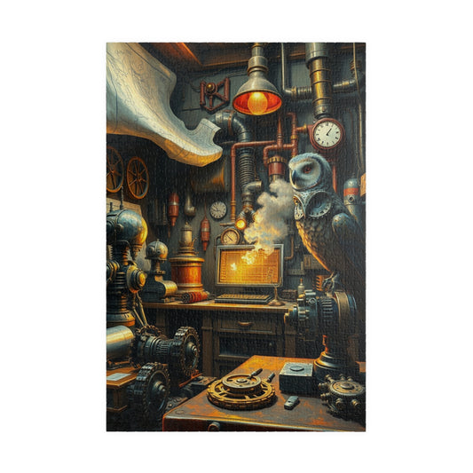 Steampunk Inventor's Workshop Puzzle - Vintage Style Mechanics Puzzle 1014 pcs (Vertical) Puzzle The Puzzle Chest