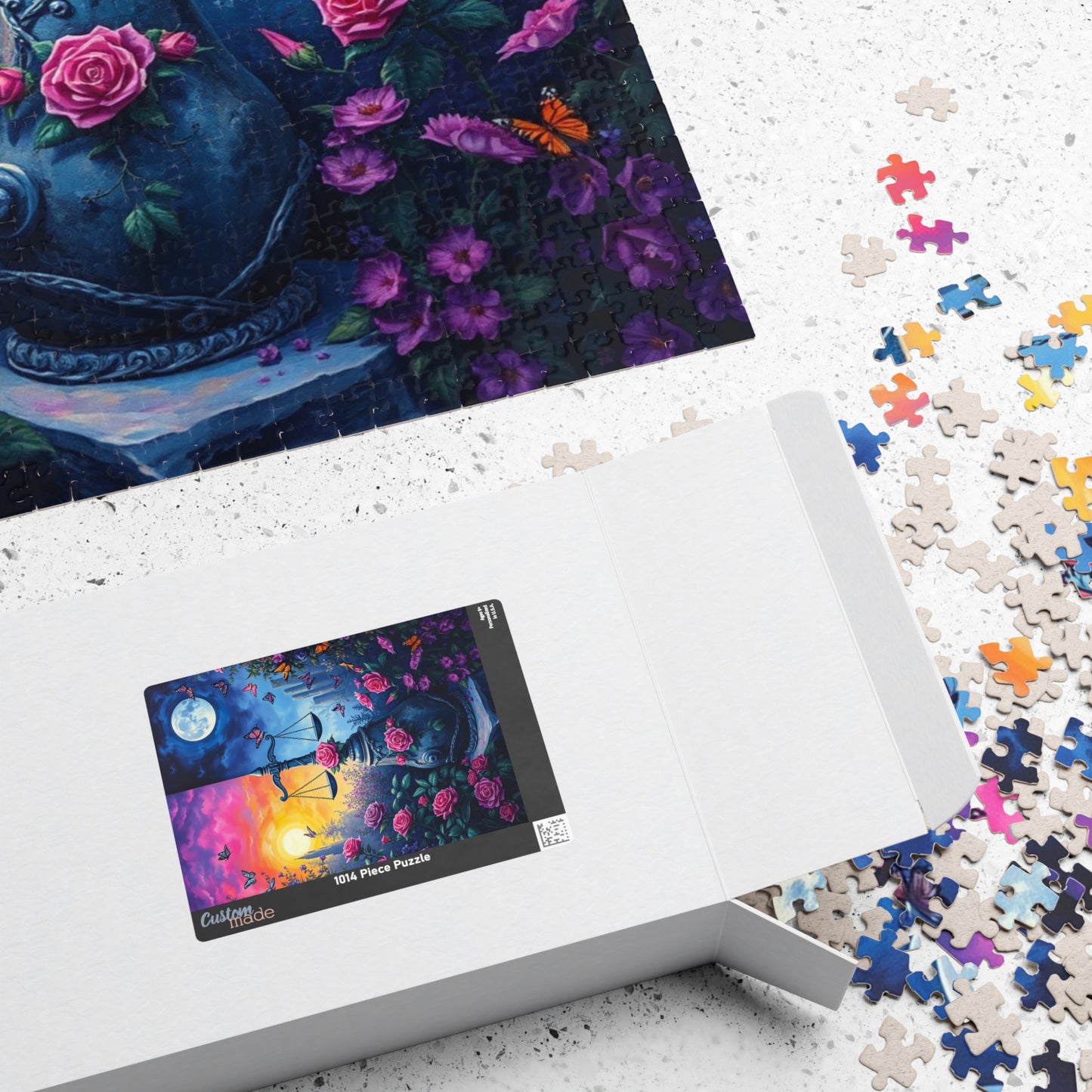 Enchanting Scales Puzzle | 110-1014 Piece Libra Zodiac Sign Jigsaw Game | Beautiful Floral Design | Perfect Gift for Friend Astrology Lover Puzzle The Puzzle Chest
