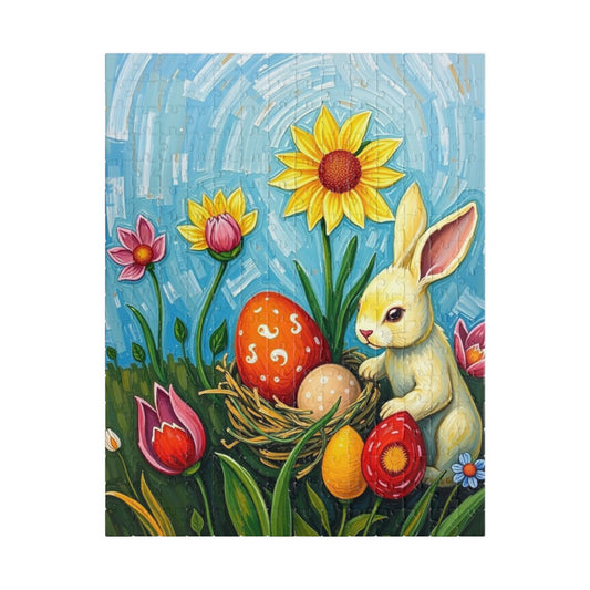 Easter Bunny and Flowers Puzzle | Springtime Jigsaw Game, | 110-1014 Piece Puzzles for Adults, Family, Friends, Gifts, Celebrations 252 pcs (Vertical) Puzzle The Puzzle Chest