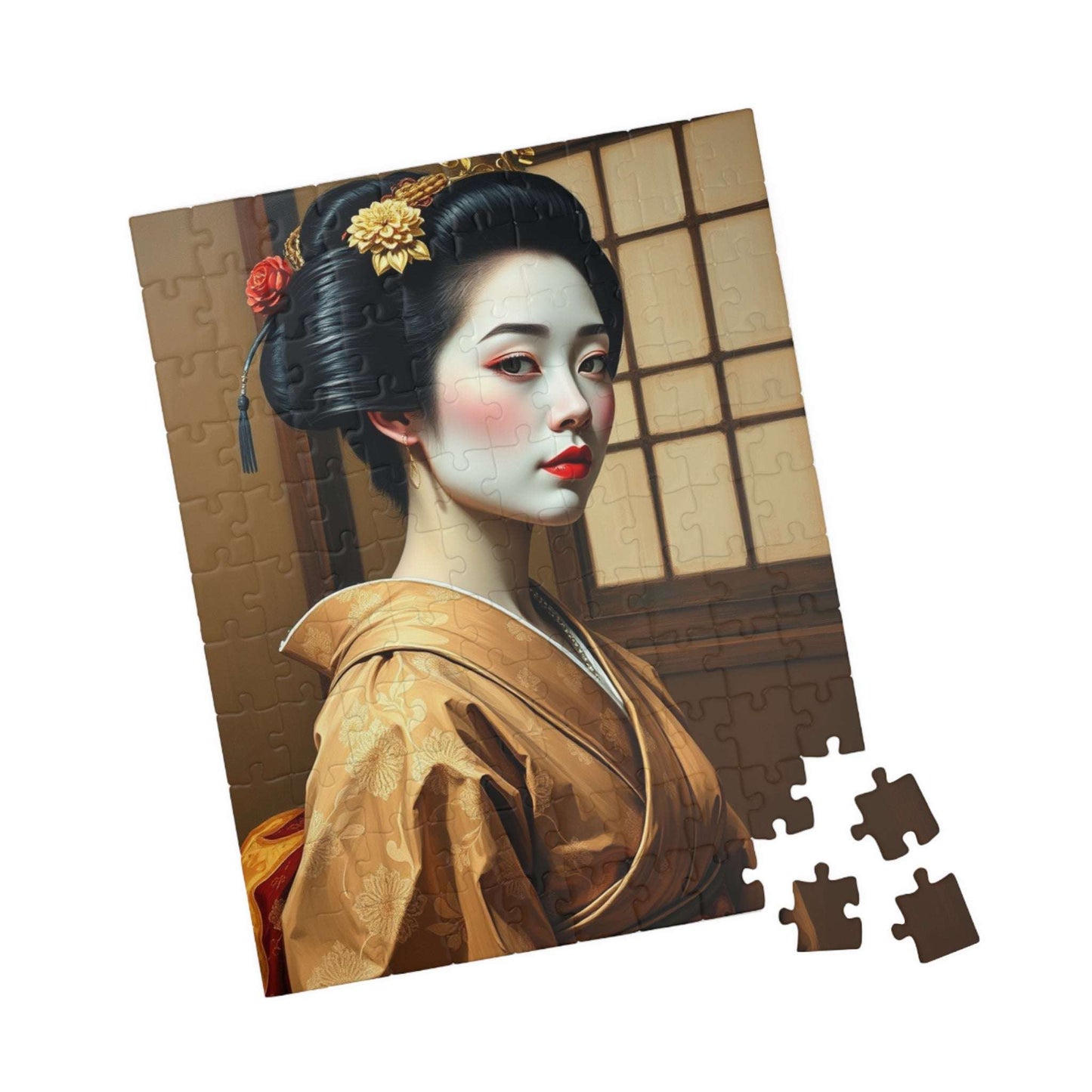 Jigsaw Puzzle, Geisha in Japanese House Design, 110 252 520 1014-piece, Meditation Game, Mind Challenge, Indoor Activity, Staycation Fun, Puzzle The Puzzle Chest