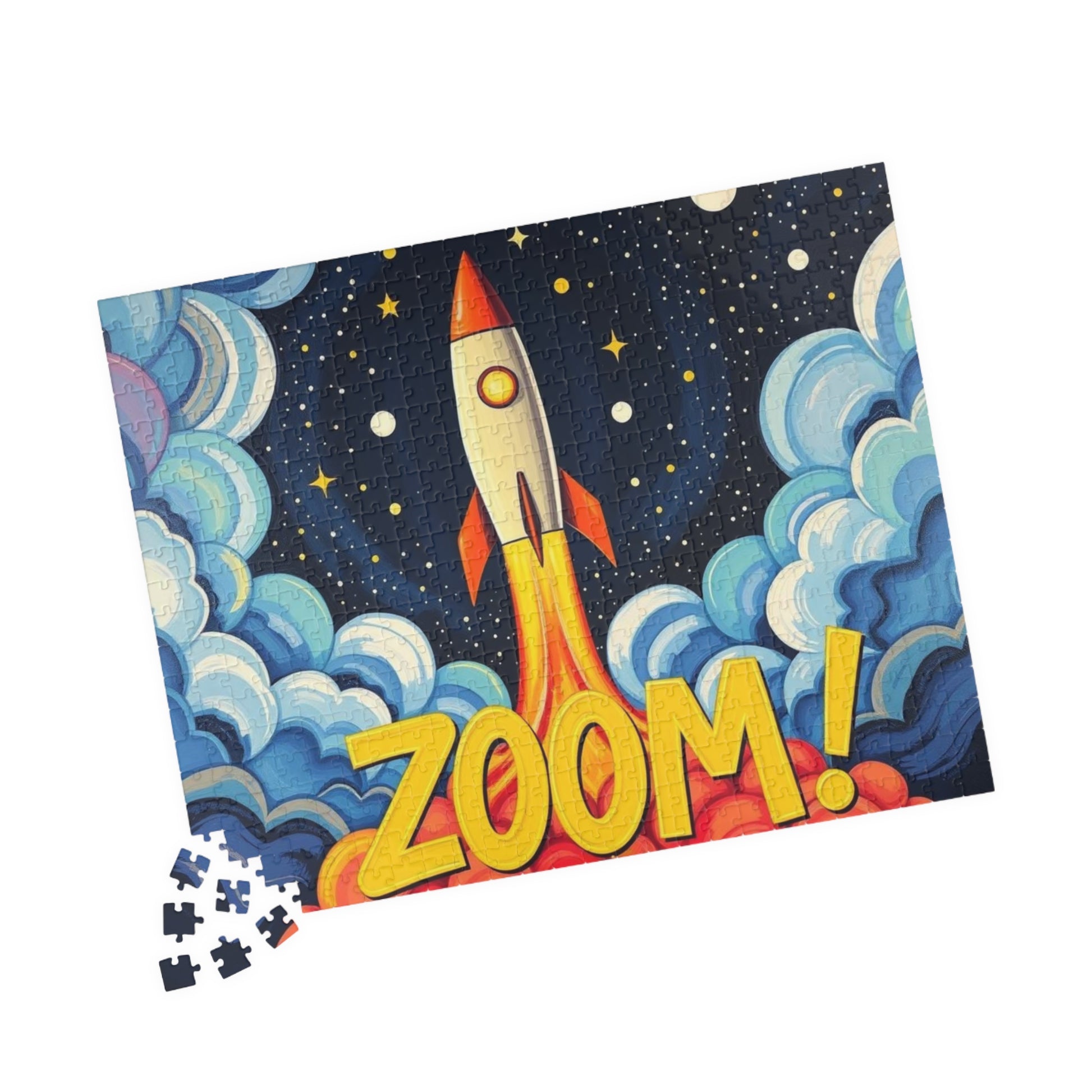 Rocket Zoom Puzzle - Pop Art Jigsaw Game, Fun Family Activity, Home Entertainment, Space-Themed Gift, Educational Toy, Adult Puzzle Puzzle The Puzzle Chest