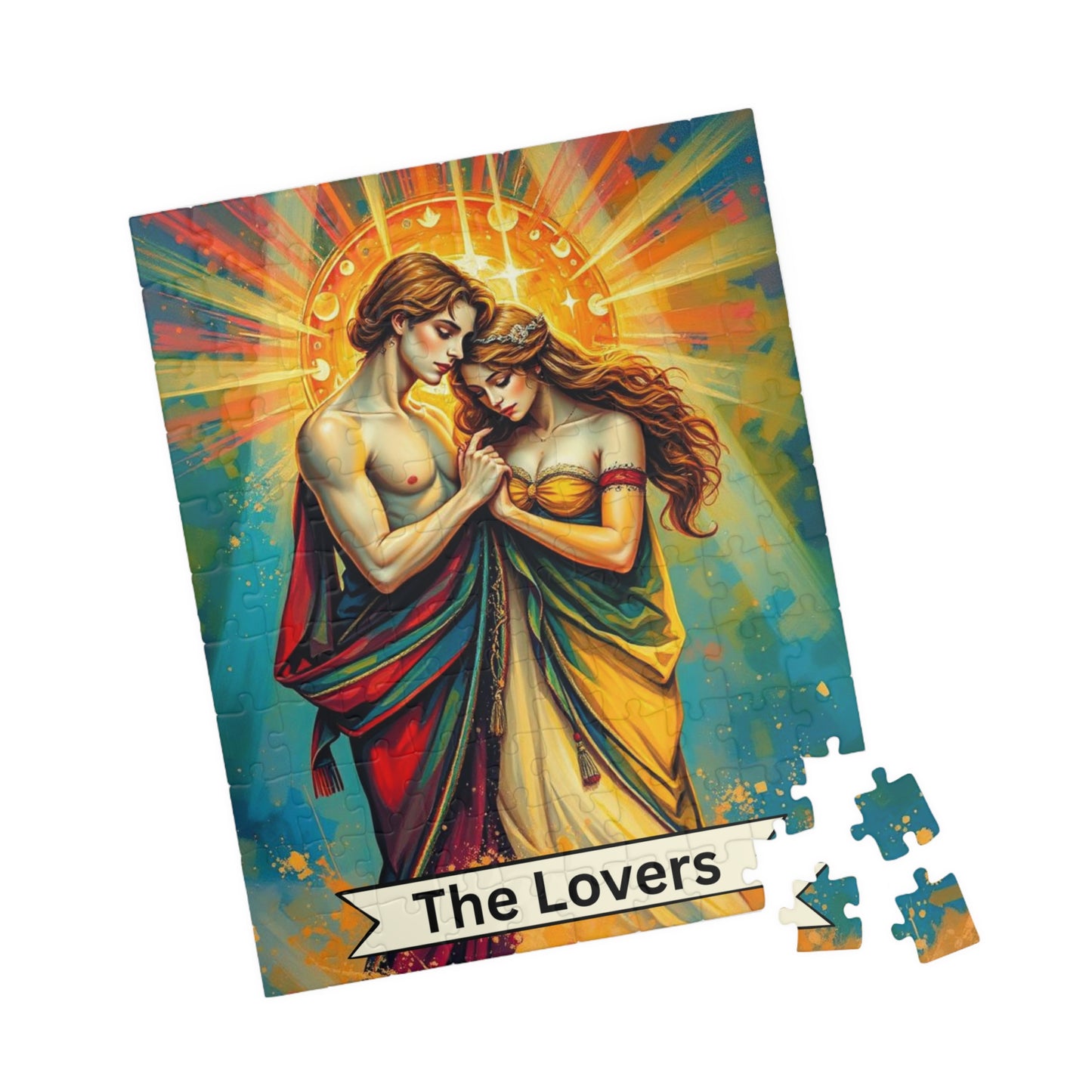 The Lovers Tarot Puzzle: Romantic Jigsaw for Couples