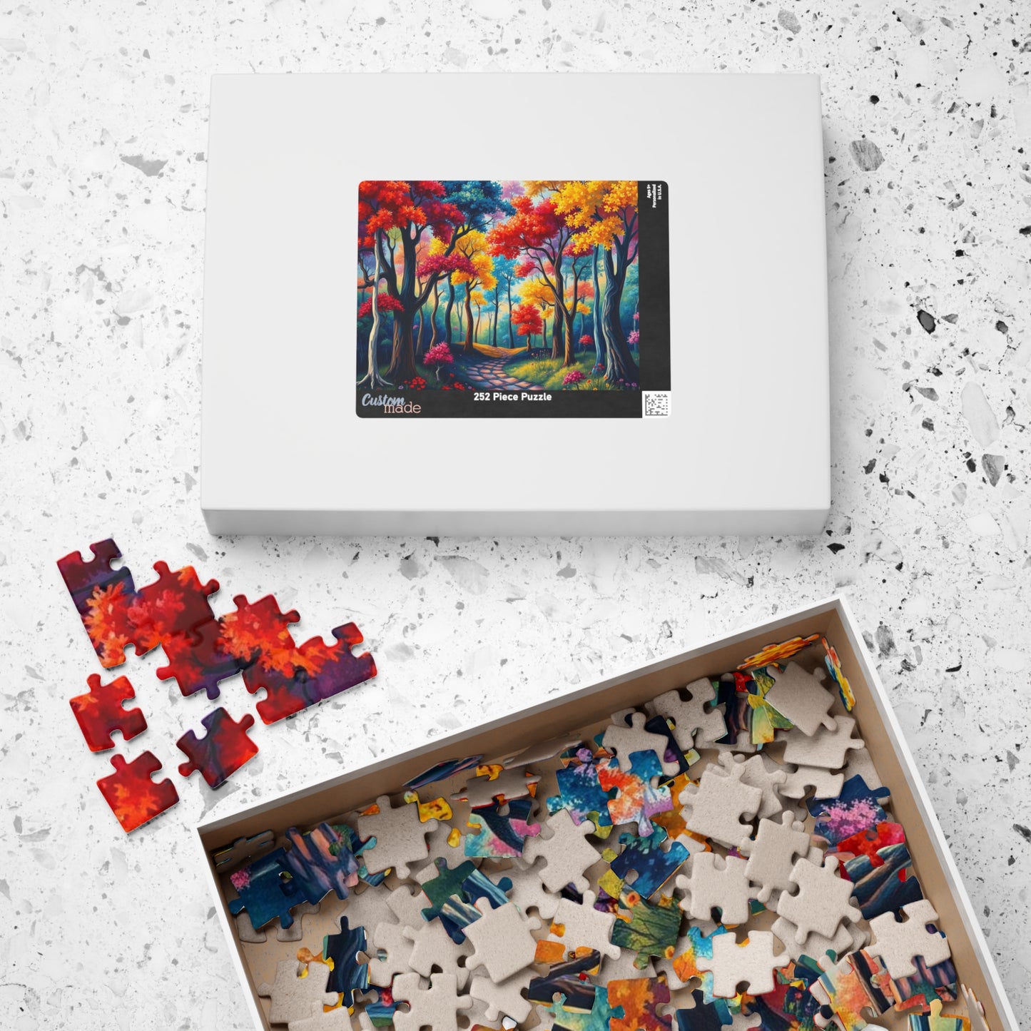 Autumn Woodland Puzzle - Landscape Jigsaw Game, Tranquil Fall Scenery, Family Game Night Gift for Nature Lover, Cozy Mindful Indoor Activity Puzzle The Puzzle Chest