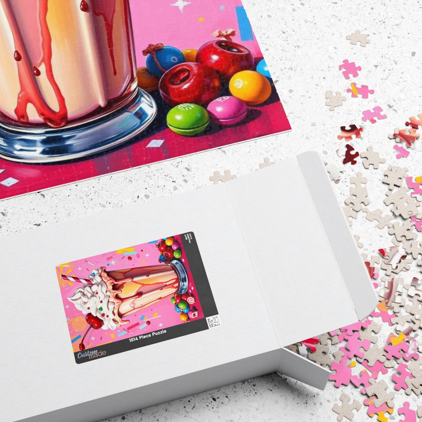 Ice Cream Sundae Puzzle, Pop Art Jigsaw Fun Family Activity, Home Entertainment, Holiday Birthday Gift for Friend, Brain Teaser Puzzle The Puzzle Chest