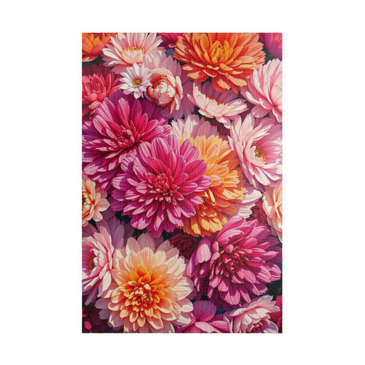 Pink Flower Jigsaw Puzzle - Vibrant Floral Puzzle Art for Adults, Family Fun Game, Creative Hobby, Indoor Activity, Unique Gift Idea 1014 pcs (Vertical) Puzzle The Puzzle Chest