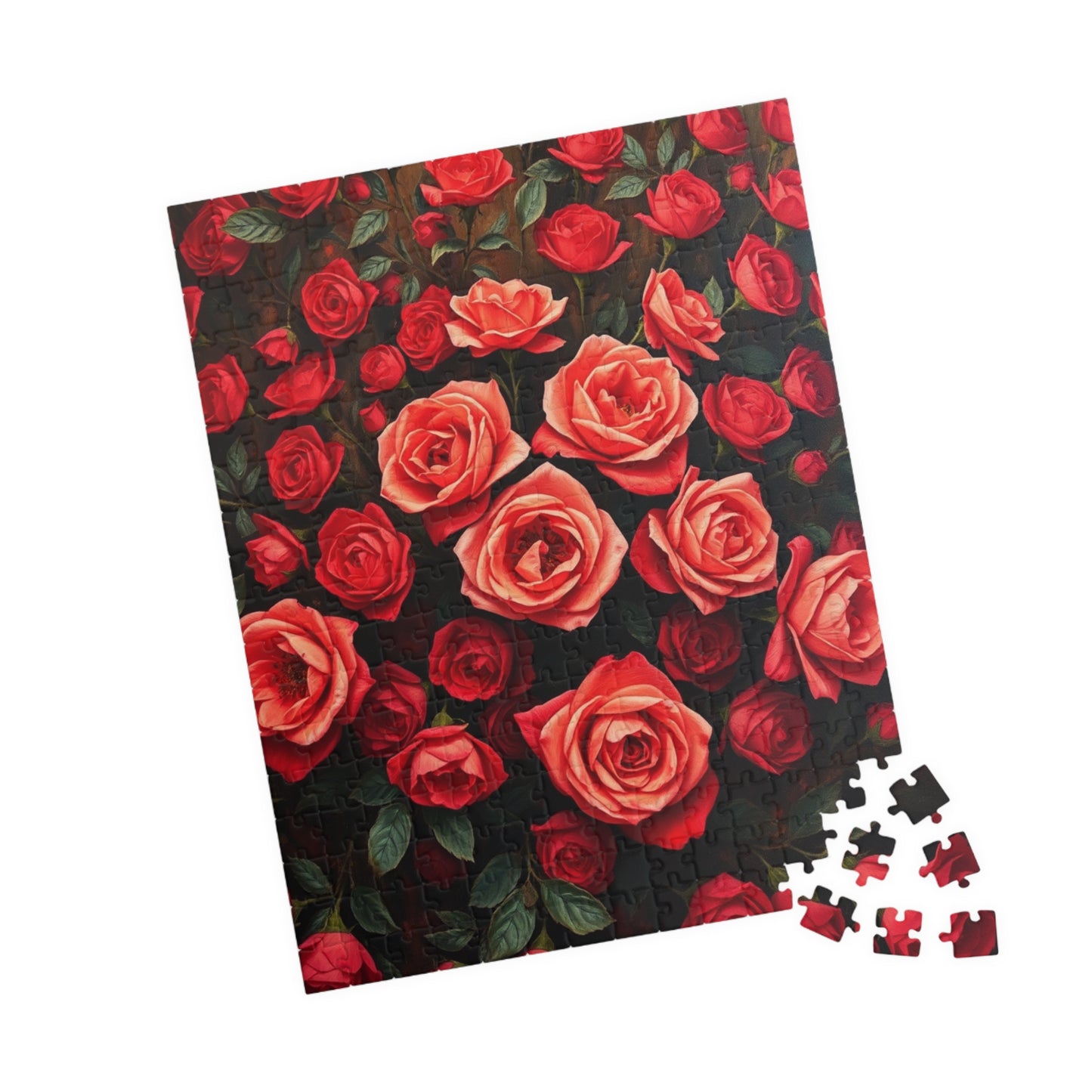 Elegant Rose Puzzle, Red Flowers Jigsaw Game for Adults, Relaxing Hobby, Gift for Garden Lovers, Puzzle Fans and Art Enthusiast, Family Fun Puzzle The Puzzle Chest
