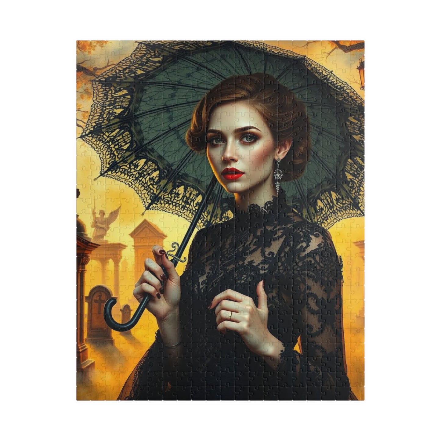 Gothic Lady Jigsaw Puzzle - Enchanting Vintage Design, Perfect Gift for Puzzle Lovers, Home Entertainment, Relaxation, Family Fun 520 pcs (Vertical) Puzzle The Puzzle Chest