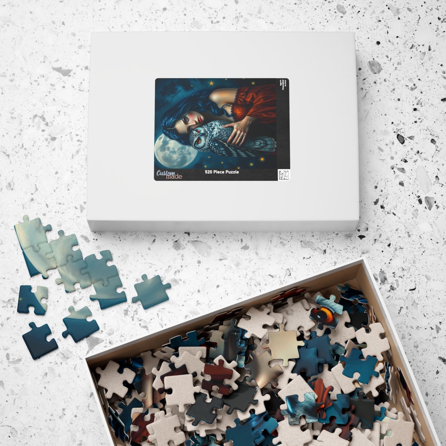 Mystical Owl Jigsaw Puzzle Game for Adults and Teens, Friend Gift for Animal Lover, Mindful Cozy Night In Family Entertainment or Solo Fun Puzzle The Puzzle Chest