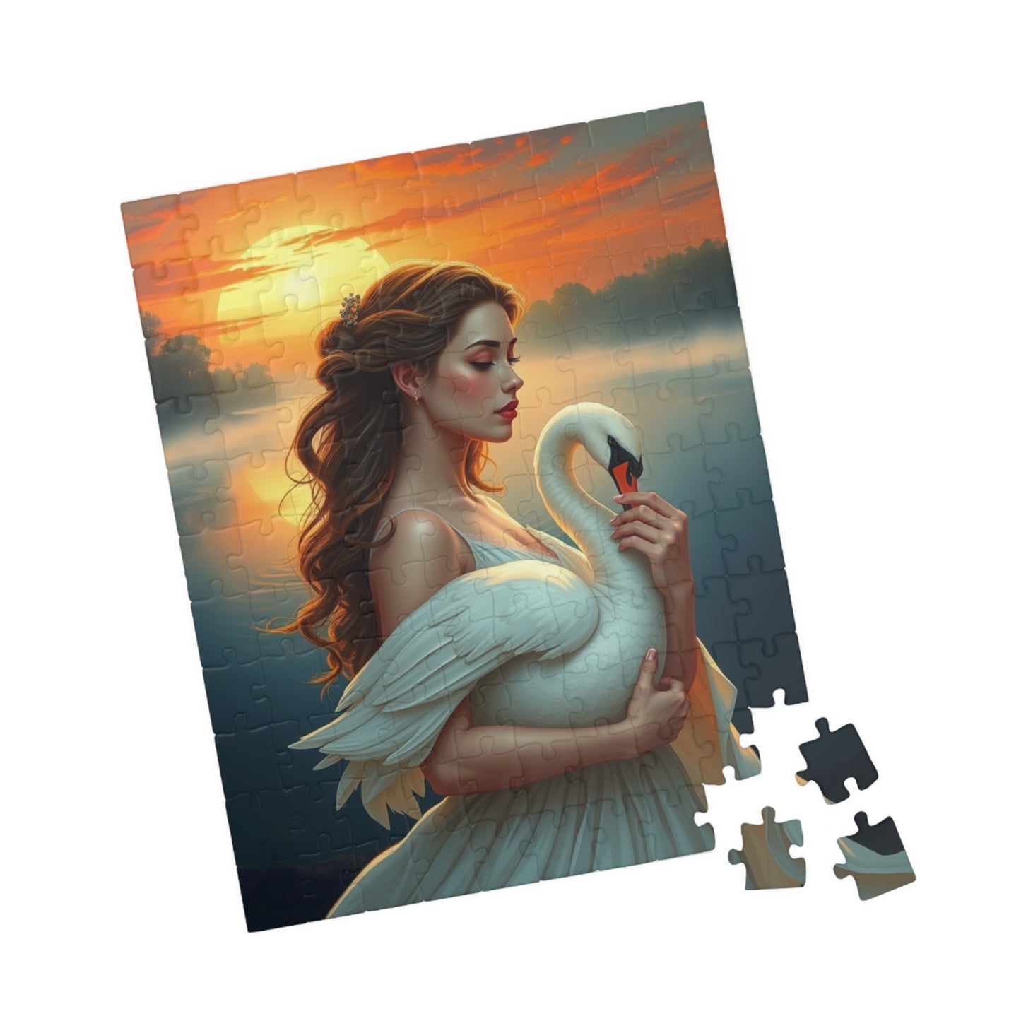 Elegant Swan Puzzle - 110, 252, 520, 1014-Piece, Perfect for Family Game Night, Gift for Puzzle Lovers, Home Entertainment, Art Lover's Gift Puzzle The Puzzle Chest