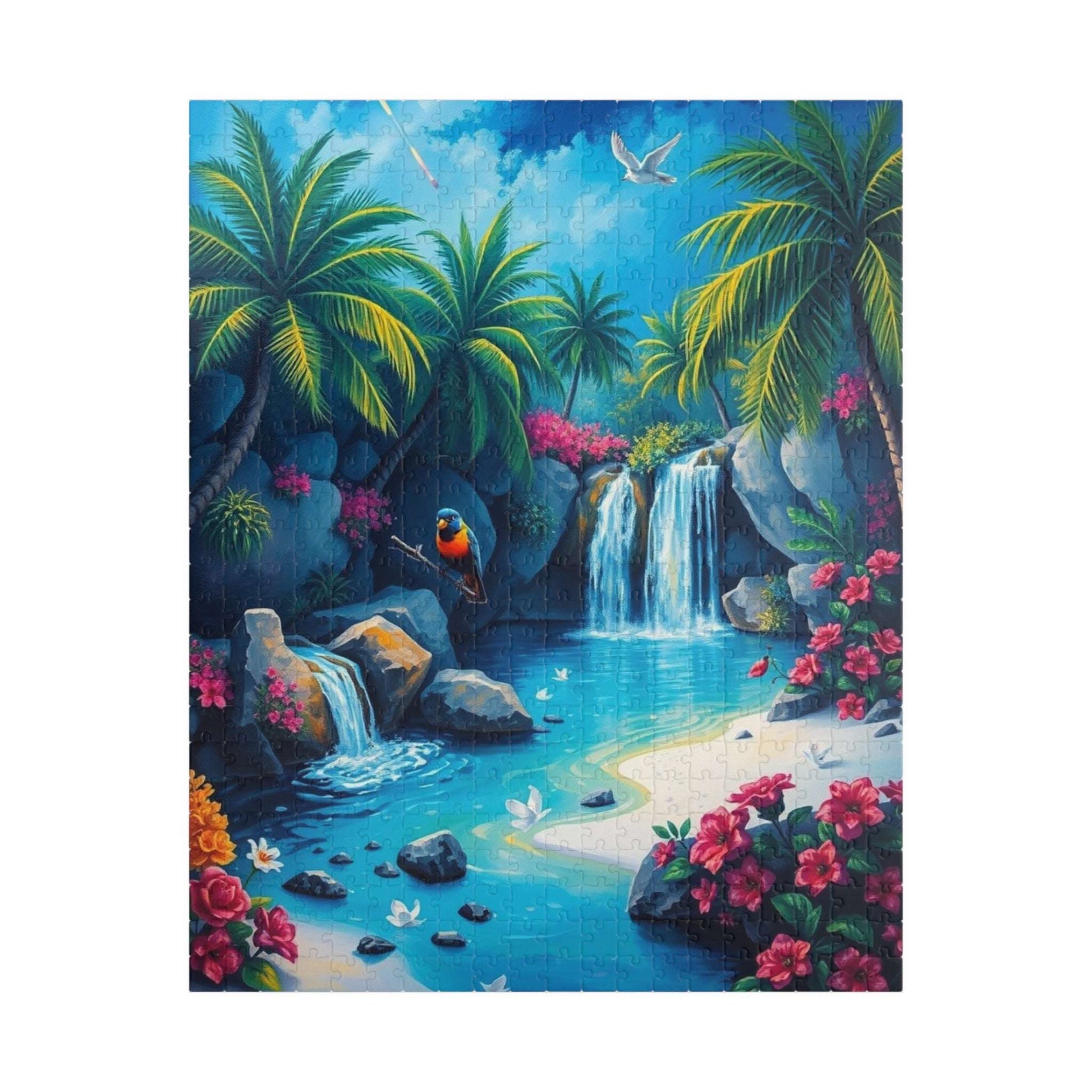 Tropical Paradise Puzzle, 110-1014 pieces, Nature Lover Gift, Rainforest Decor, Family Fun Game, Bird Artwork 520 pcs (Vertical) Puzzle The Puzzle Chest