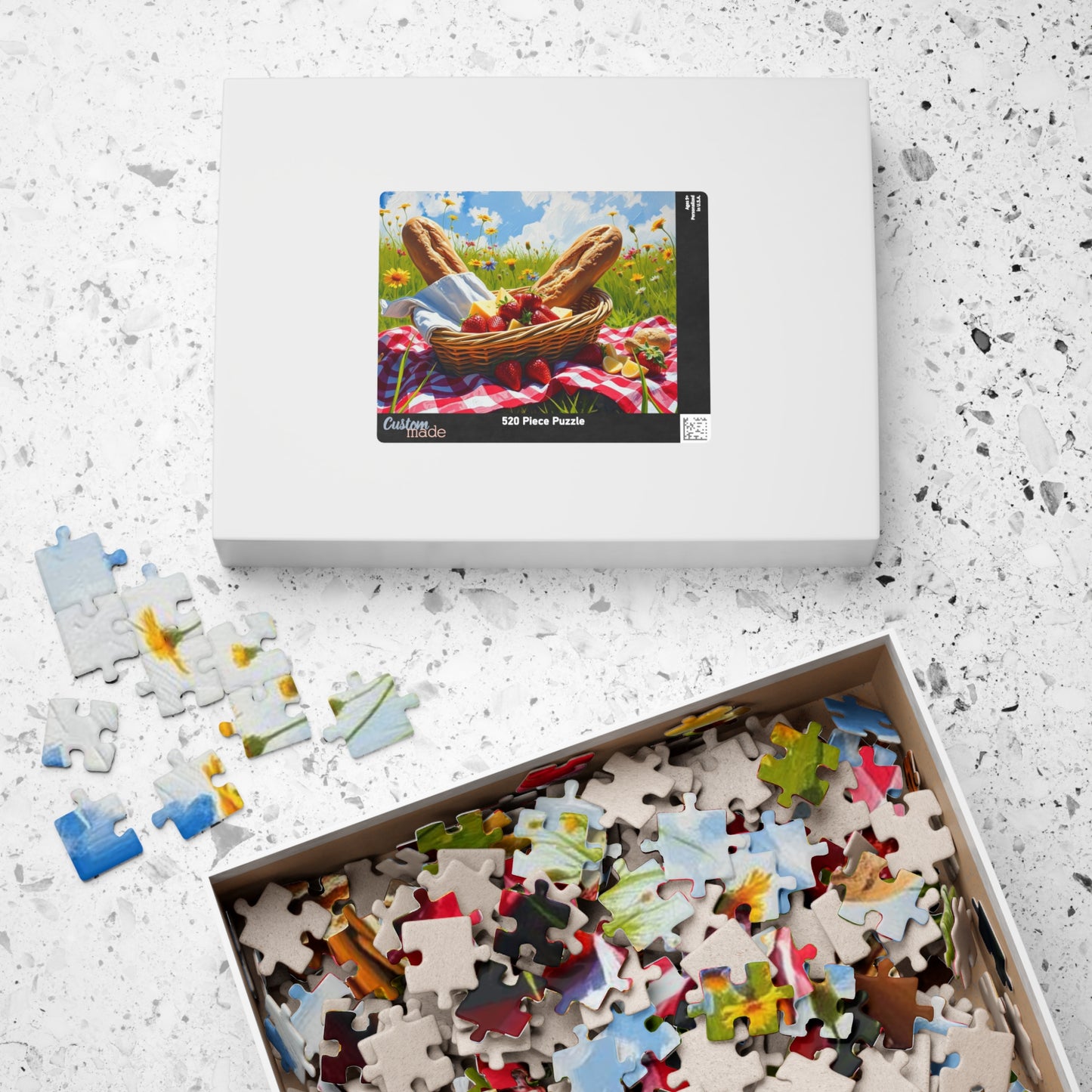 Spring Picnic Puzzle (110, 252, 520, 1014-piece) - Perfect for Family Fun, Game Night, Outdoor Gatherings, Foodie Birthday Holiday Gifts Puzzle The Puzzle Chest