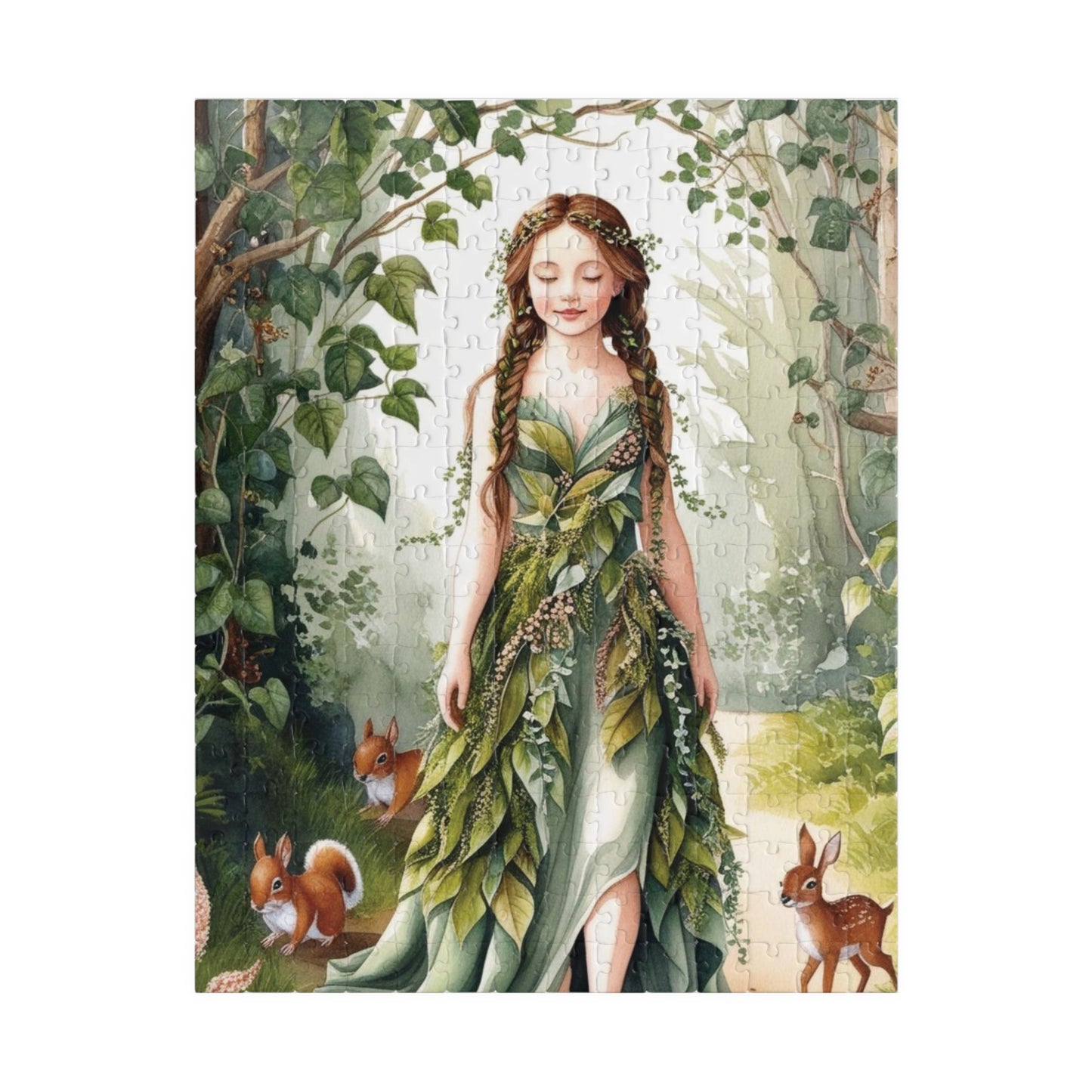 Whimsical Forest Nymph Puzzle, Mythical Creature Jigsaw Game, Best Unique Gift for Puzzle Lover Hobbyist, Fun Family Activity, Mindfulness 252 pcs (Vertical) Puzzle The Puzzle Chest