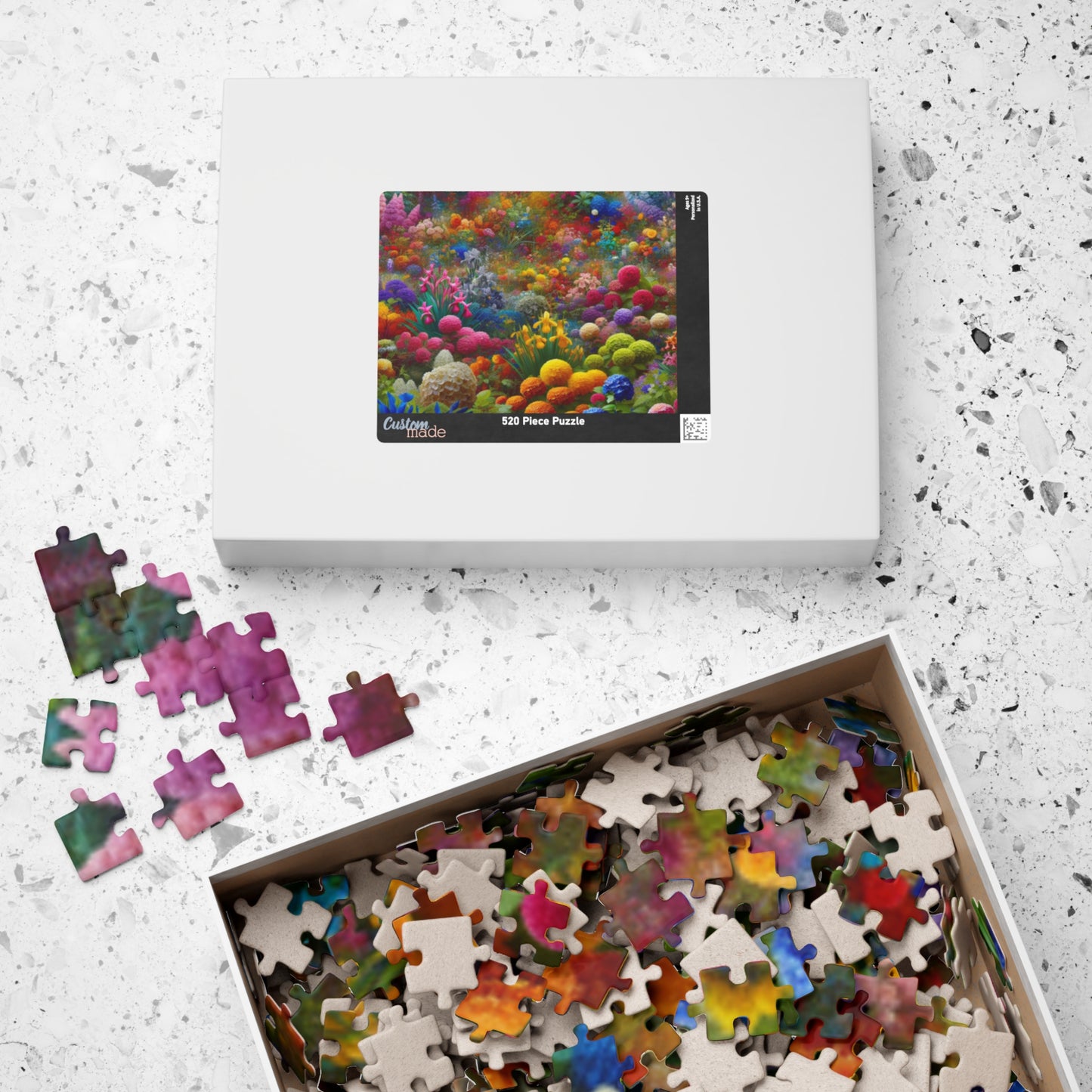 Blooming Wildflower Garden Puzzle, Floral Art Challenging Jigsaw, Flower Tabletop Game Puzzle The Puzzle Chest
