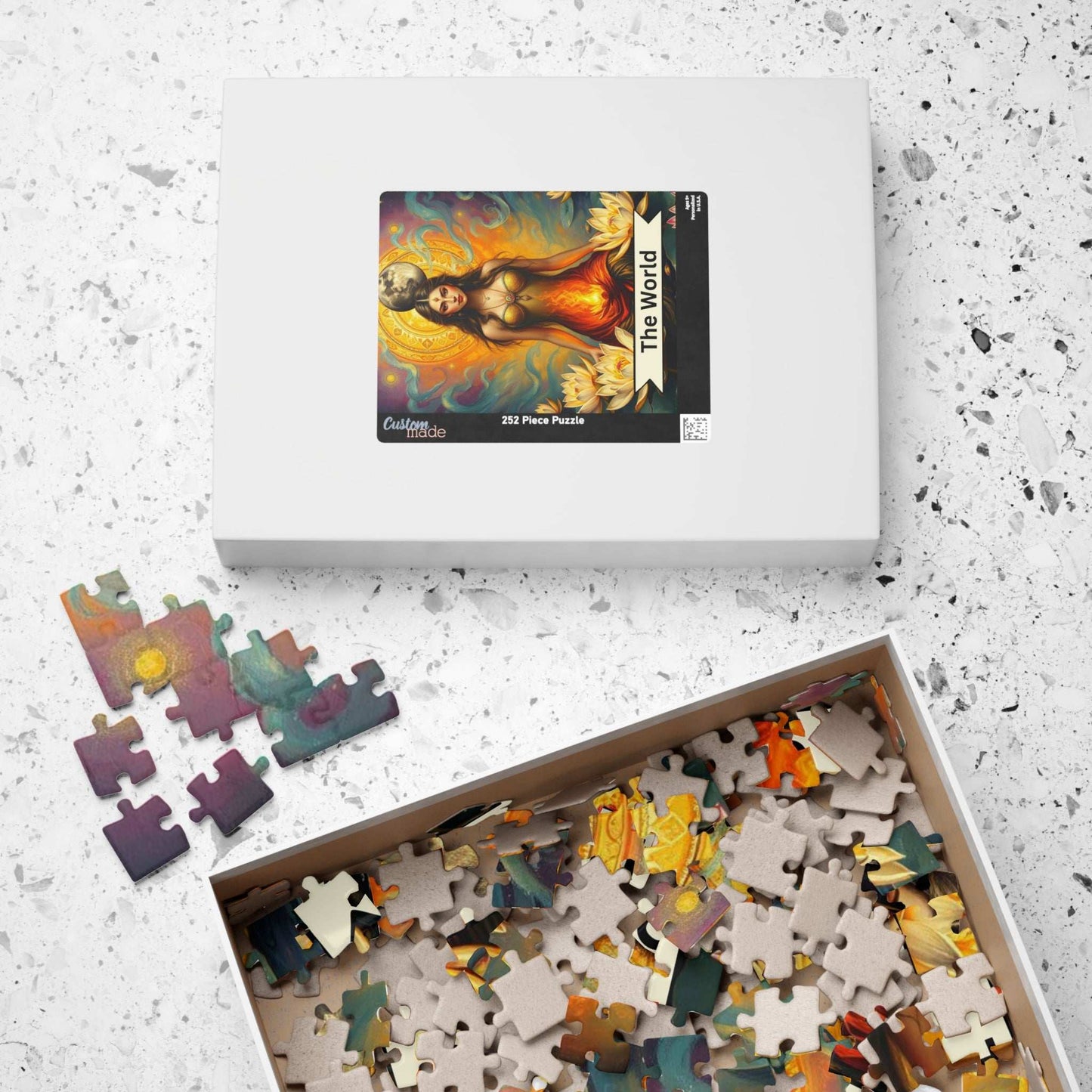 The World Goddess Puzzle - Tarot Card Style Jigsaw 110 - 1014 Pieces, Holiday Birthday Gift for Friends, Family Game Night, Mindful Activity Puzzle The Puzzle Chest
