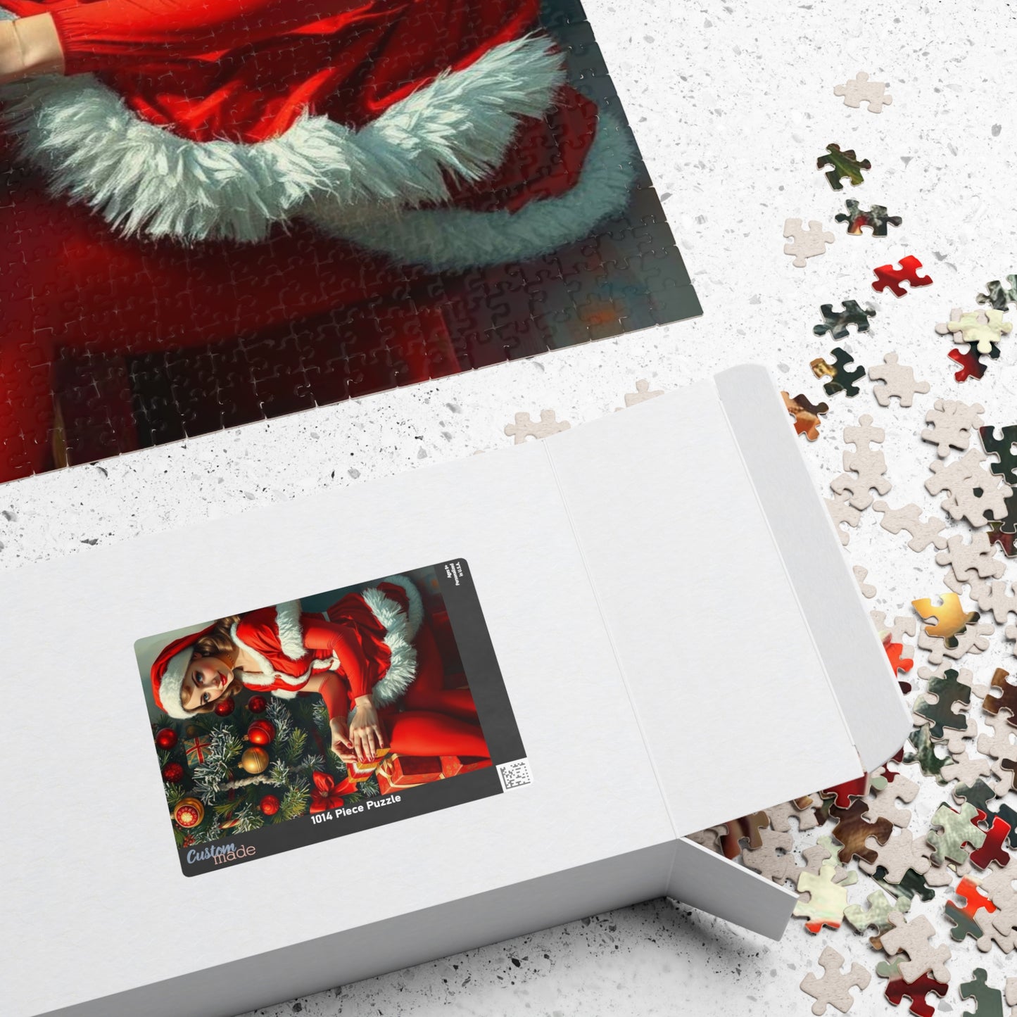 Festive Holiday Jigsaw Puzzle for Adult, Mrs. Claus Design, Vintage Christmas Art, Puzzle Lover Gift for Family, Cozy Night, Mental Exercise Puzzle The Puzzle Chest