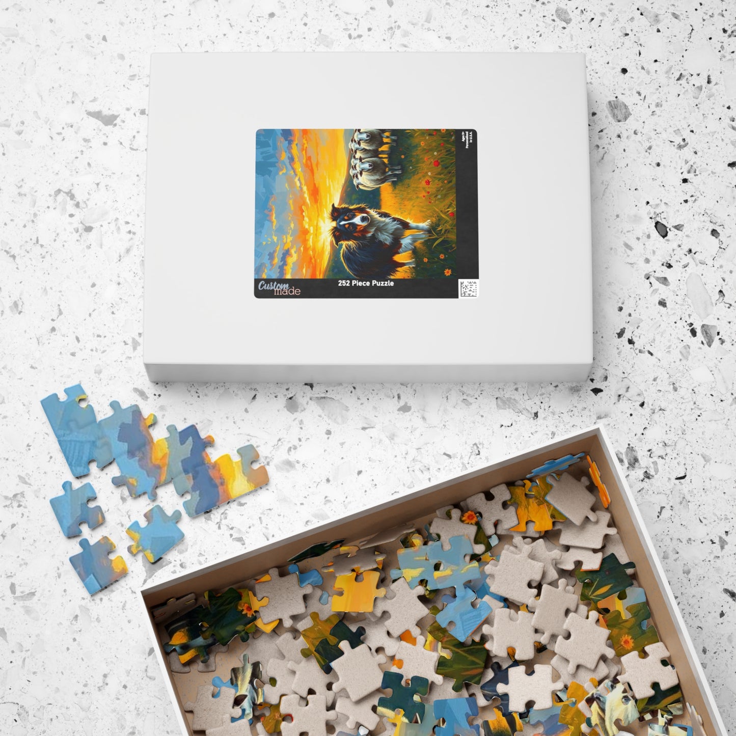 Australian Shepherd Jigsaw Puzzle, Nature Animal Theme Game, Perfect for Dog Lovers, Pet Owners, Friends Family Fun, Birthday Holiday Gift Puzzle The Puzzle Chest