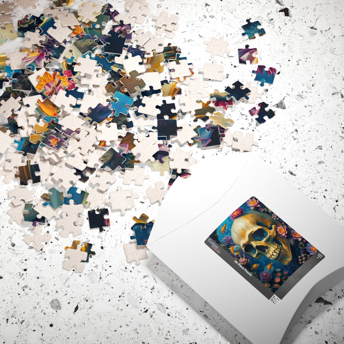 Skull Ocean Puzzle, Unique Skull Artwork, 110-1014 Piece Gothic Adult Jigsaw Game, Gift for Puzzle Enthusiast, Perfect Home Entertainment Puzzle The Puzzle Chest