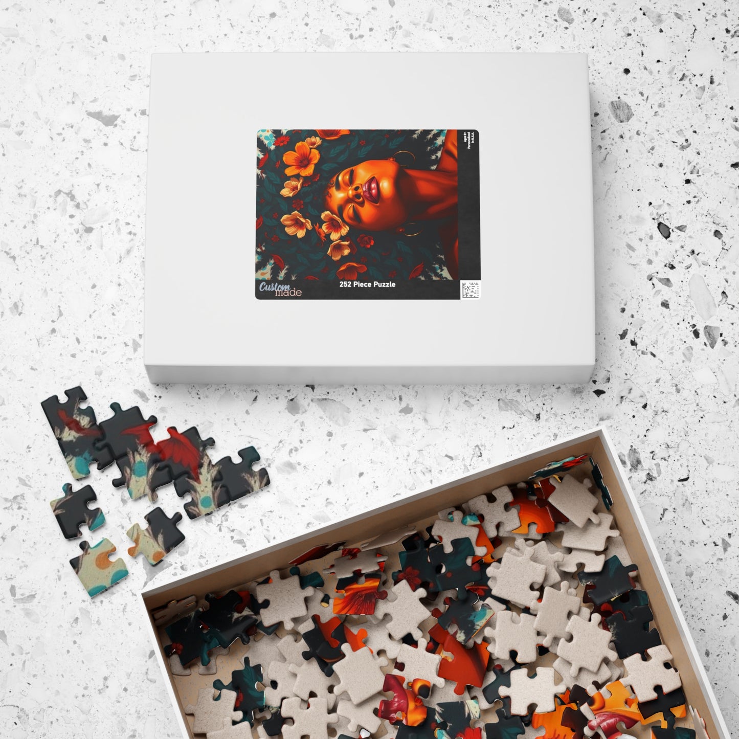 African American Jigsaw Puzzle, Black Female Portrait, Black Woman Art, Afrocentric Gift Puzzle The Puzzle Chest