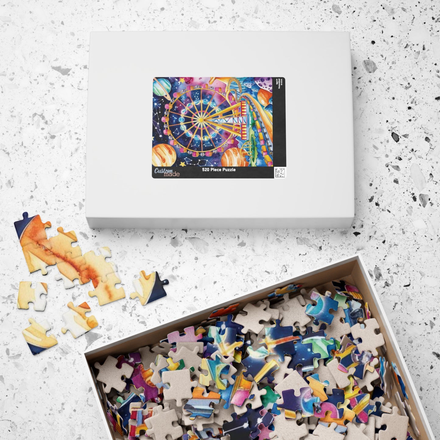 Jigsaw Puzzle - Surreal Carnival in Space, Trippy Design, 110 252 520 1014-piece, Fun Activity Adult Hobby, Family Game Night, Mindful Hobby Puzzle The Puzzle Chest