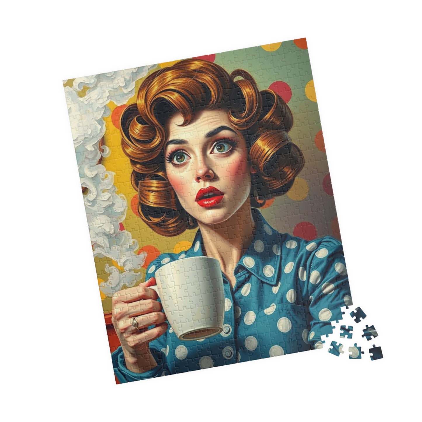 Retro Style Puzzle with Vintage Woman, 110-520 Piece Jigsaw, Perfect for Family Game Night, Nostalgic Gifts for Puzzle Lovers