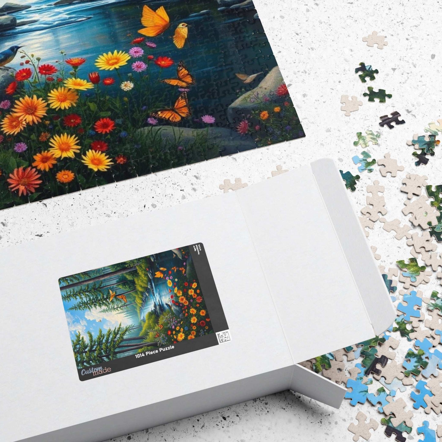 Nature Landscape Puzzle - Scenic Forest Butterflies, Relaxing Family Activity, Gift for Nature Lovers, Adult Jigsaw Game, Eco-Friendly Fun Puzzle The Puzzle Chest