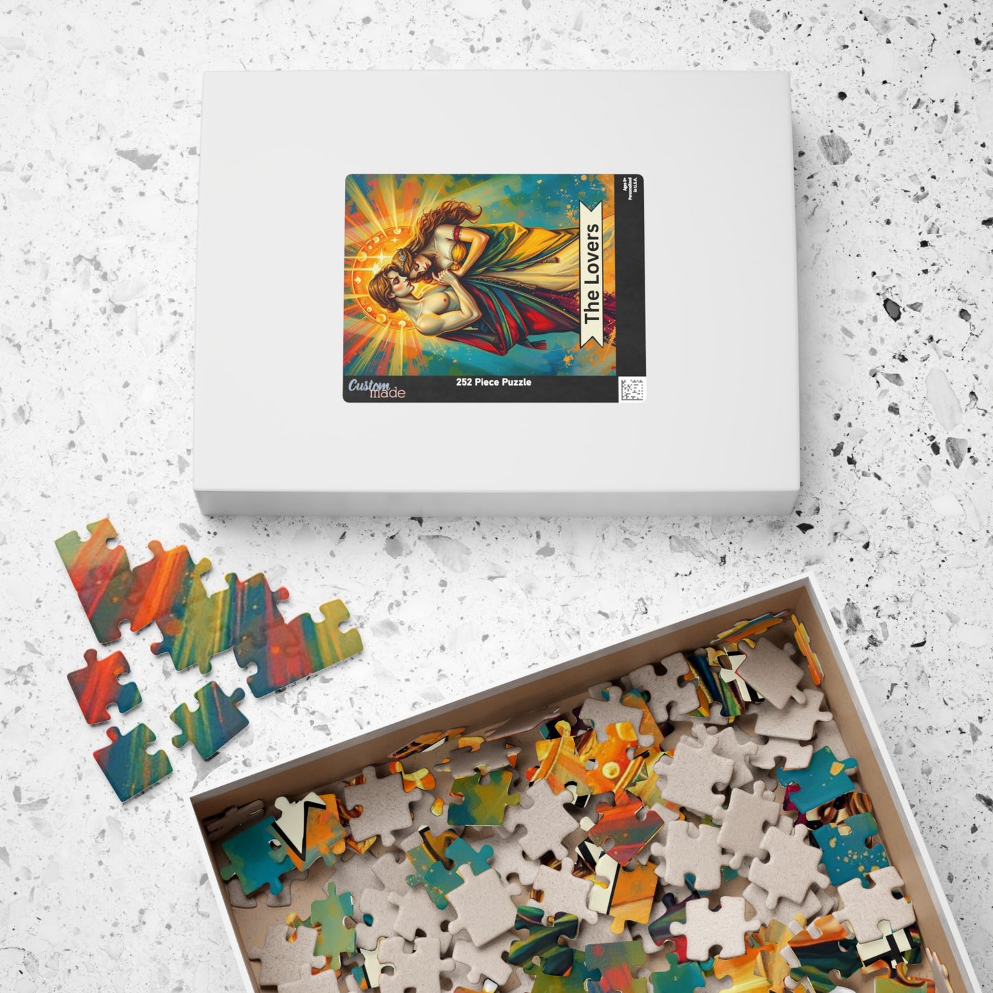 The Lovers Tarot Puzzle: Romantic Jigsaw for Couples