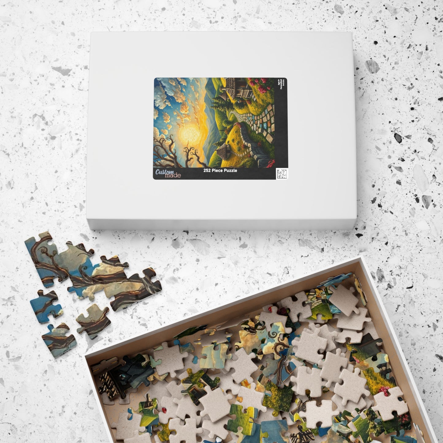 Scenic Mosaic Landscape Puzzle, 110-1014 Piece Jigsaw, Game Night Fun, Collectible Art, Family Activity Solo Fun, Gift for Puzzle Lovers Puzzle The Puzzle Chest
