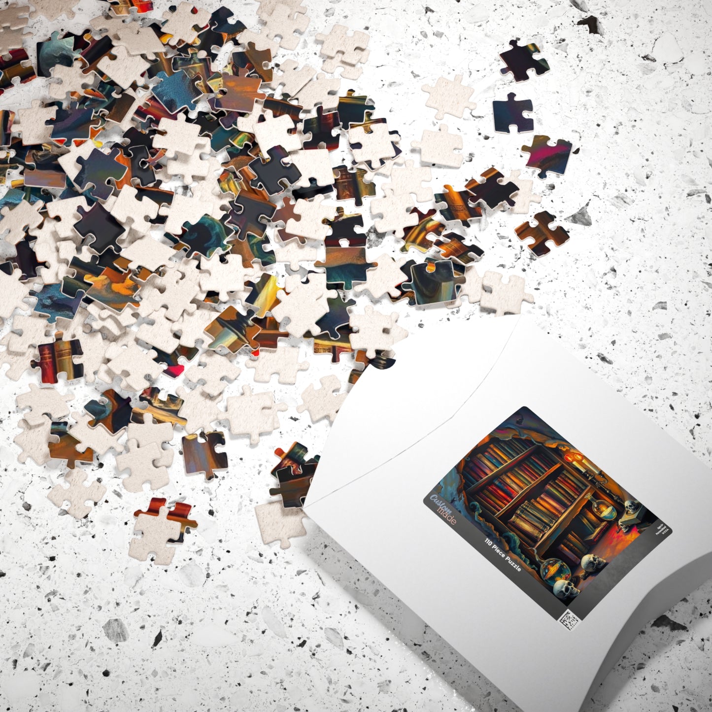 Mystical Bookshelf Puzzle - Enchanting Halloween Jigsaw Puzzle for Adult Gift for Book Lover, Therapeutic Fun Family or Solo Game