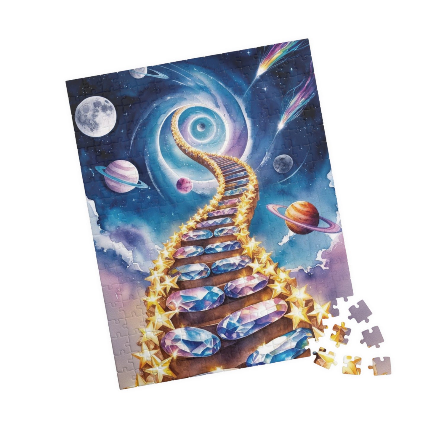 Trippy Space Jigsaw Puzzle, Celestial Stairway Starry Sky 252 520 1014 Pieces, Galaxy Puzzle, Mind-bending Gifted Puzzle Dreamscape Puzzle The Puzzle Chest