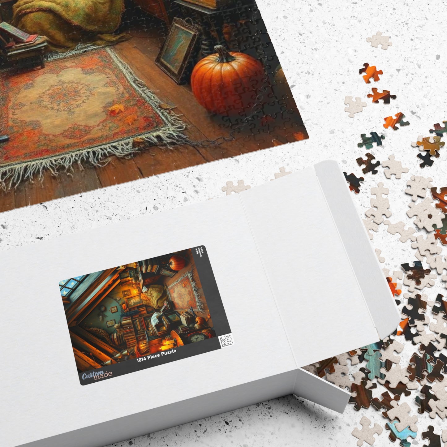 Dreamy Autumn Attic Puzzle 110, 252, 520, 1014-piece, Cozy Indoor Art, Home Décor, Family Game Night, Brain Teaser Gift for Puzzle Lovers