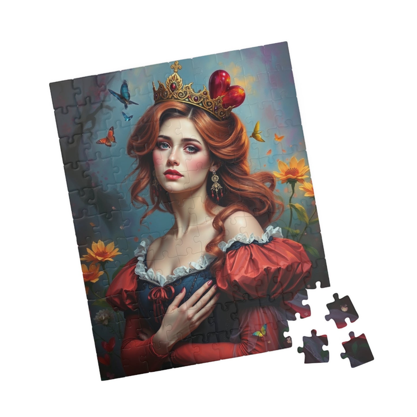 Jigsaw Puzzle - Woman in Queen of Hearts Costume, 110 252 520 1014 Pieces, Fun Family Activity, Relaxing Hobby, Gift Idea, Party Game, Home Puzzle The Puzzle Chest