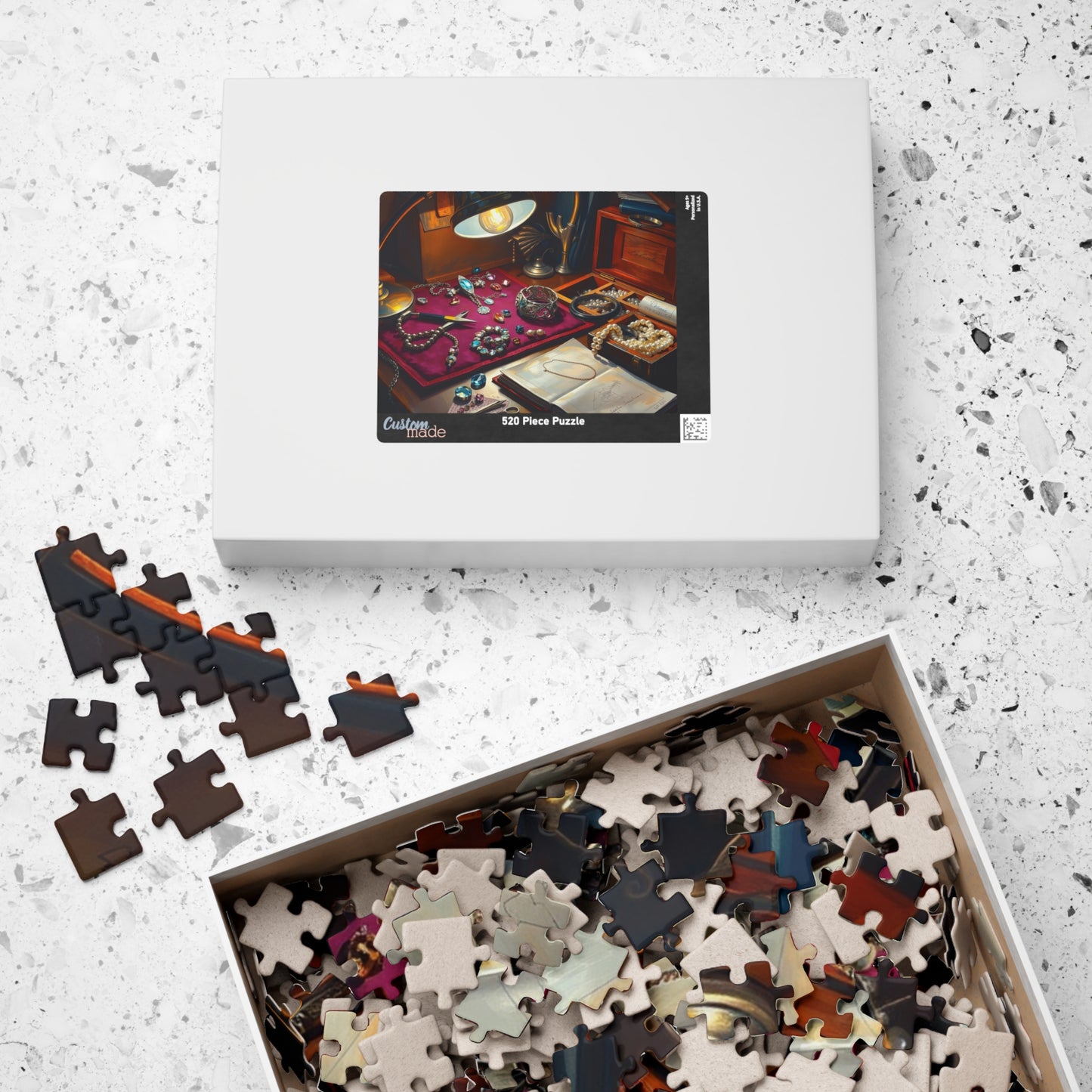 Jewelry Maker Workbench Jigsaw Puzzle, Intricate Beads, Gems and Crafting Scene, Detailed Crafting Table Design, Mindful Hobby, DIY Crafters Puzzle The Puzzle Chest
