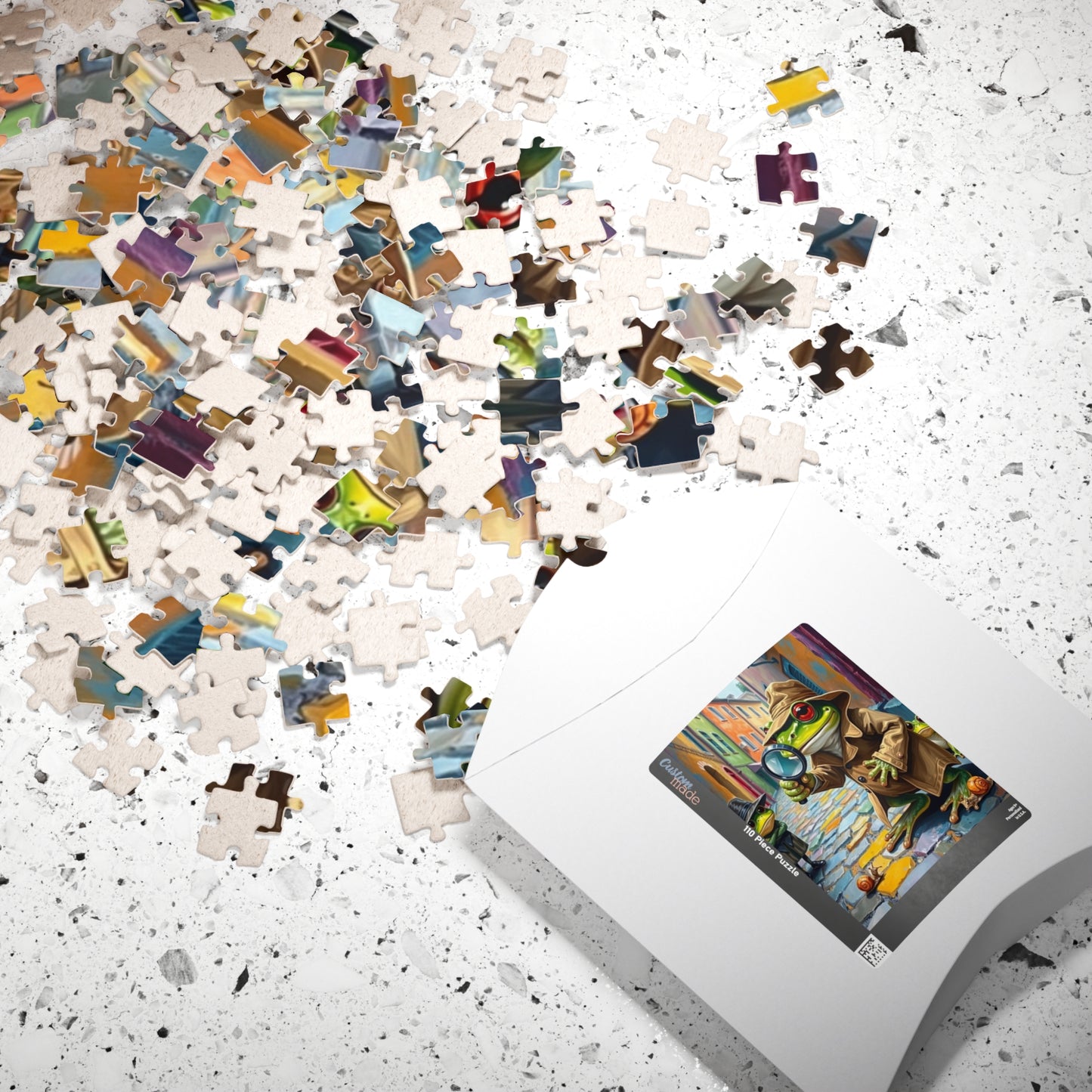 Detective Frog Jigsaw Puzzle - Whimsical Animal Jigsaw for Puzzle Lovers, Family Fun, Game Night, Creative Gift for Adults, Brain Teaser Puzzle The Puzzle Chest