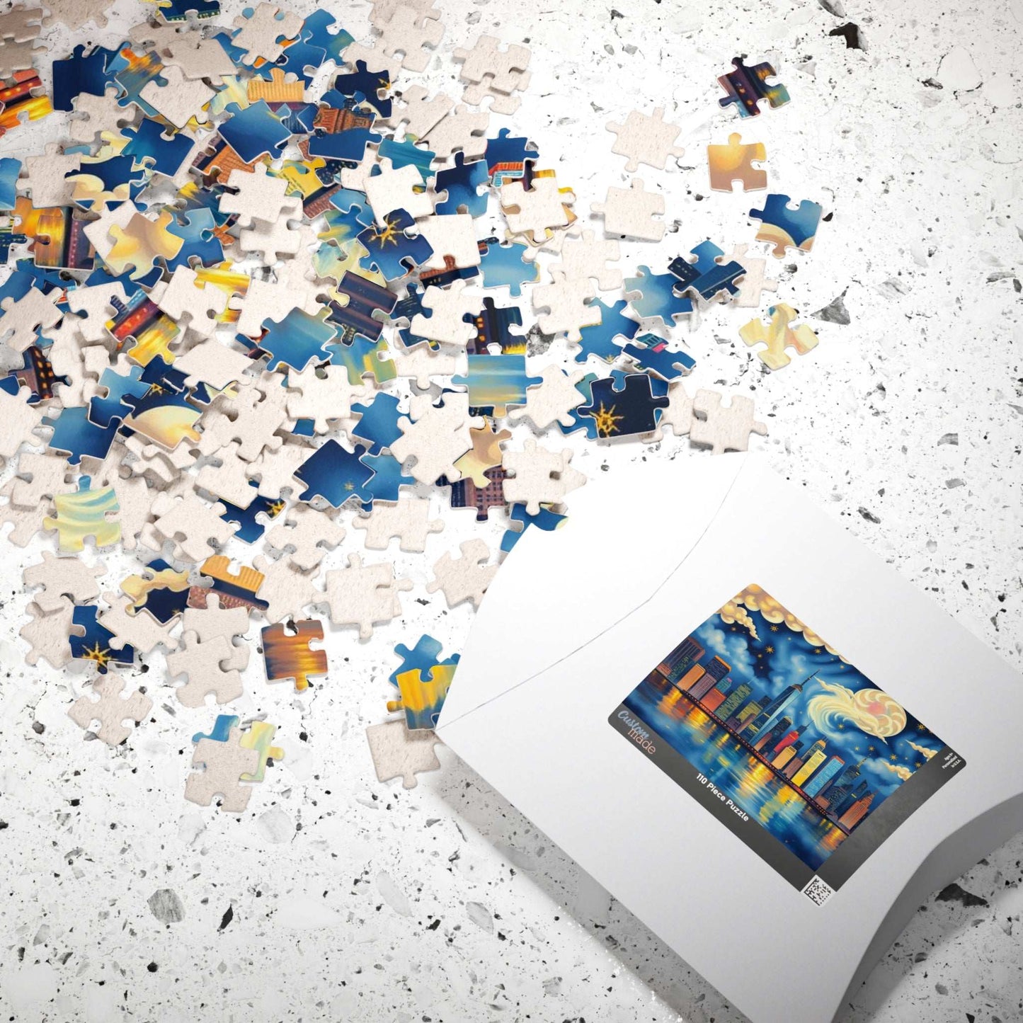 Manhattan City Skyline at Night Jigsaw Puzzle – Urban Landscape Brain Teaser Game for Adults & Teens Puzzle The Puzzle Chest