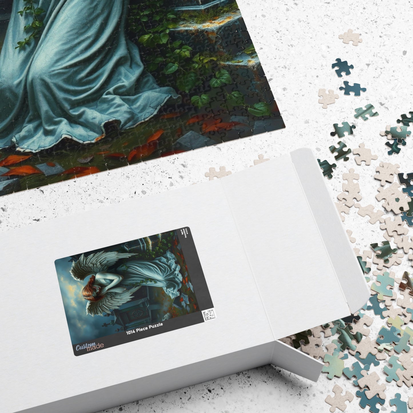 Gothic Angel Statue Puzzle, Mystical Jigsaw Game for Adults, Unique Gift for Puzzle Lovers, Spiritual Art, Perfect for Halloween, Meditation Puzzle The Puzzle Chest