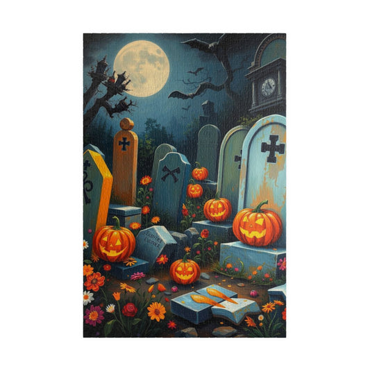 Tomb Tune Parade - Spooky Cemetery Halloween Puzzle, Fall Puzzle for Adults for Family or Solo Fun, Mental Exercise, Gift Idea for Friends 1014 pcs (Vertical) Puzzle The Puzzle Chest