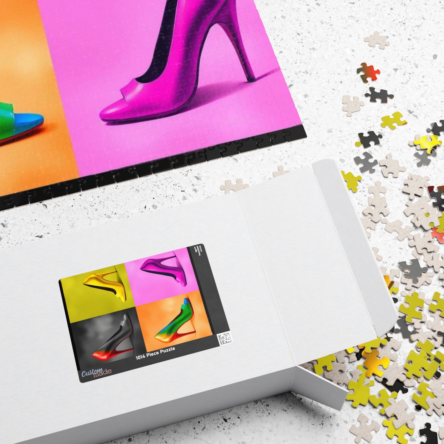 Fashionable High Heel Shoe Puzzle - Colorful Footwear Fun, Gift for Shoe Lovers, Family Game Night, Womens Day, Unique LGBTQ+ Art Print